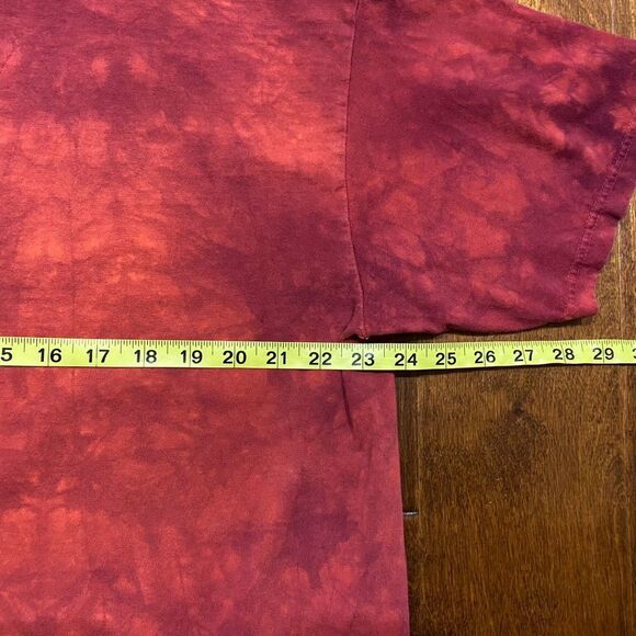 The Mountain Y2K 2004 Bald Eagle Red Tye Dye Organic Cotton T-Shirt Men's XL - Picture 7 of 8